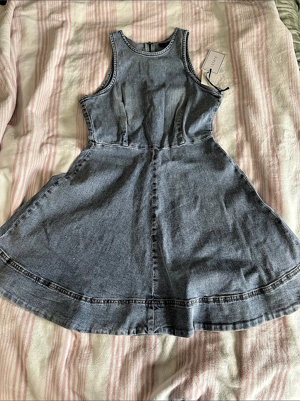 1. State  SLR Dress Denim Mini Dress Size 4 NWT
